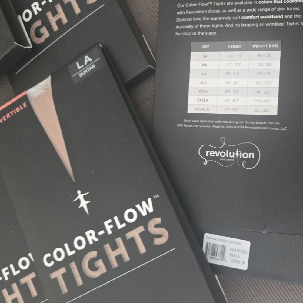 Revolution Convertible Tights in  SunTan. 5 Pair Pack Never Opened